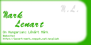 mark lenart business card