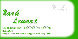 mark lenart business card